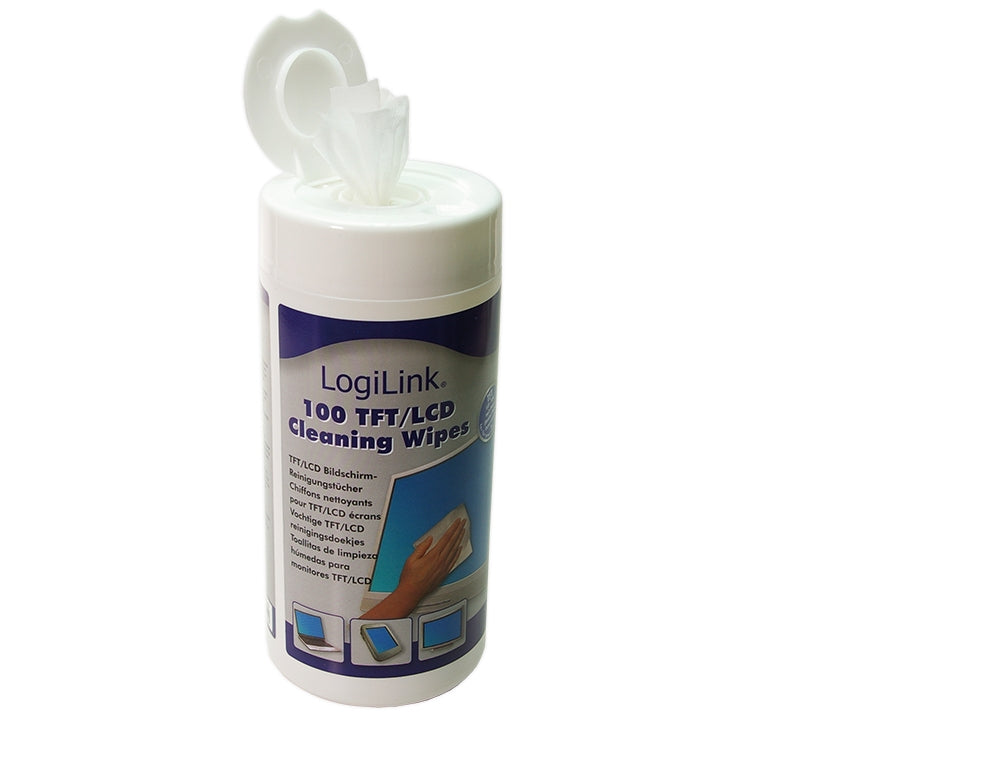 LogiLink Lingettes de Nettoyage pour Écrans TFT LCD, LED, Plasma, PC, Ordinateurs Portables, Smartphones et Consoles