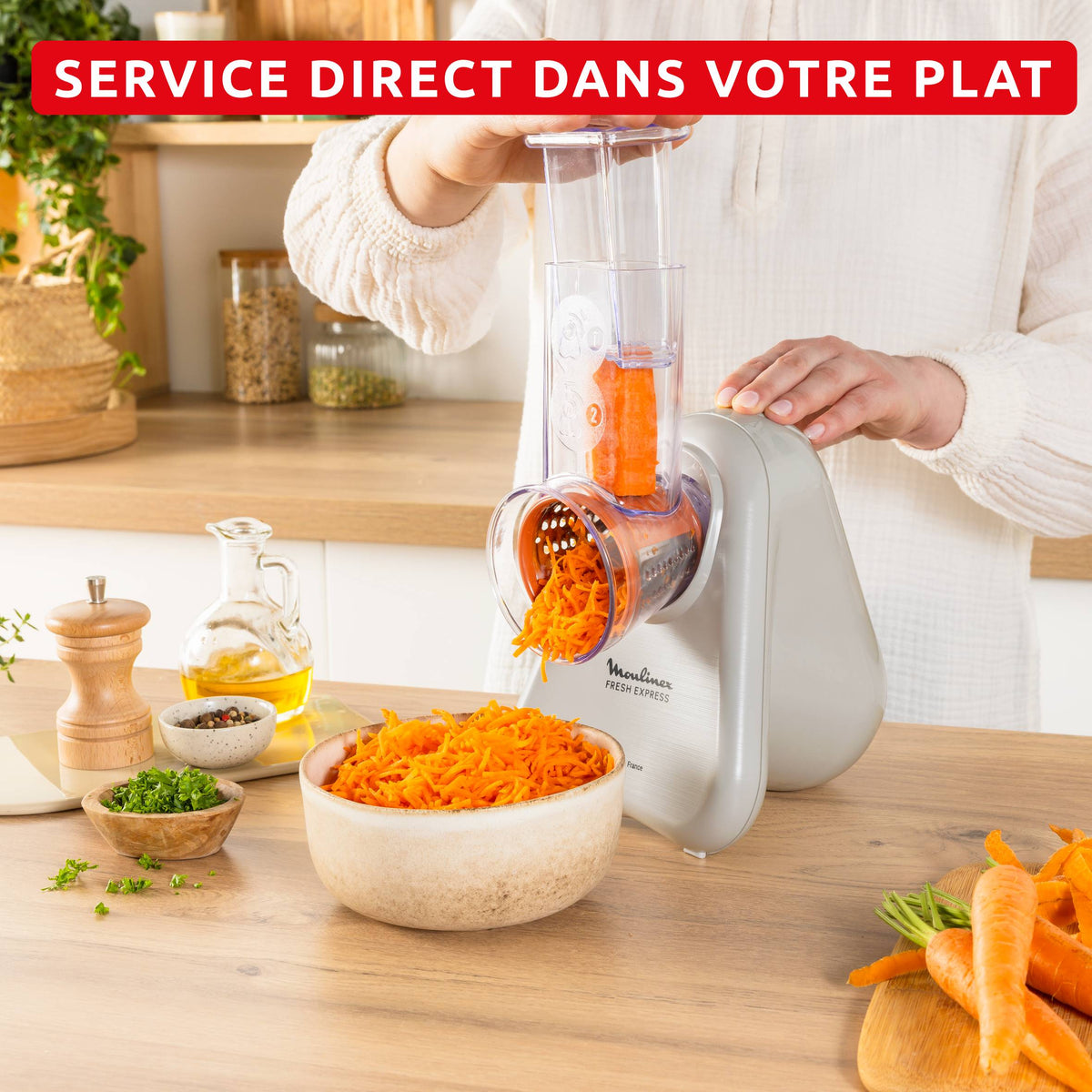 Moulinex DK853BE0 hachoir électrique 150 W Écru - vue 4