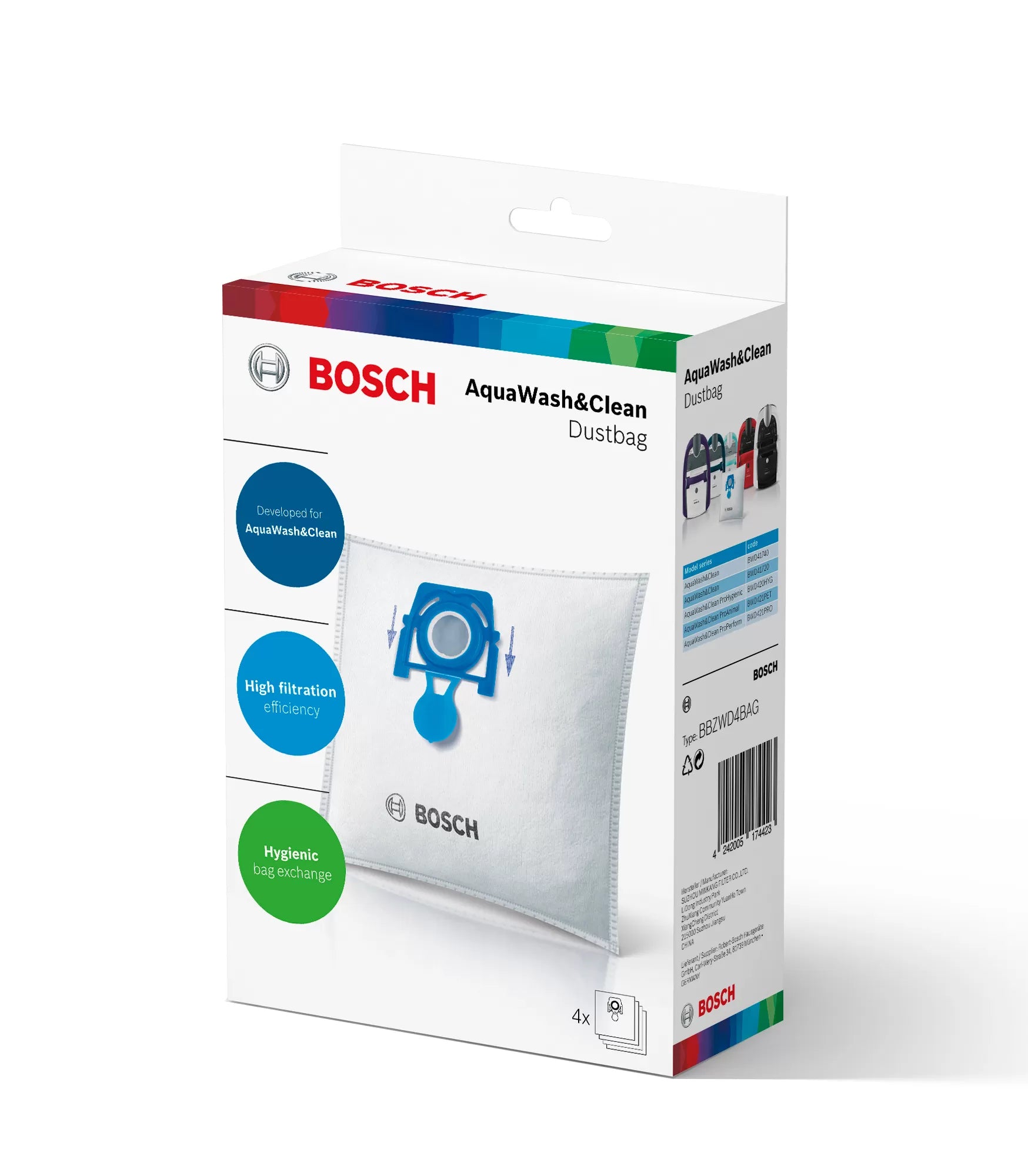 Bosch Bosch BBZWD4BAG Accessoire et fourniture pour aspirateur Sac à poussière Aspirateur réservoir cylindrique