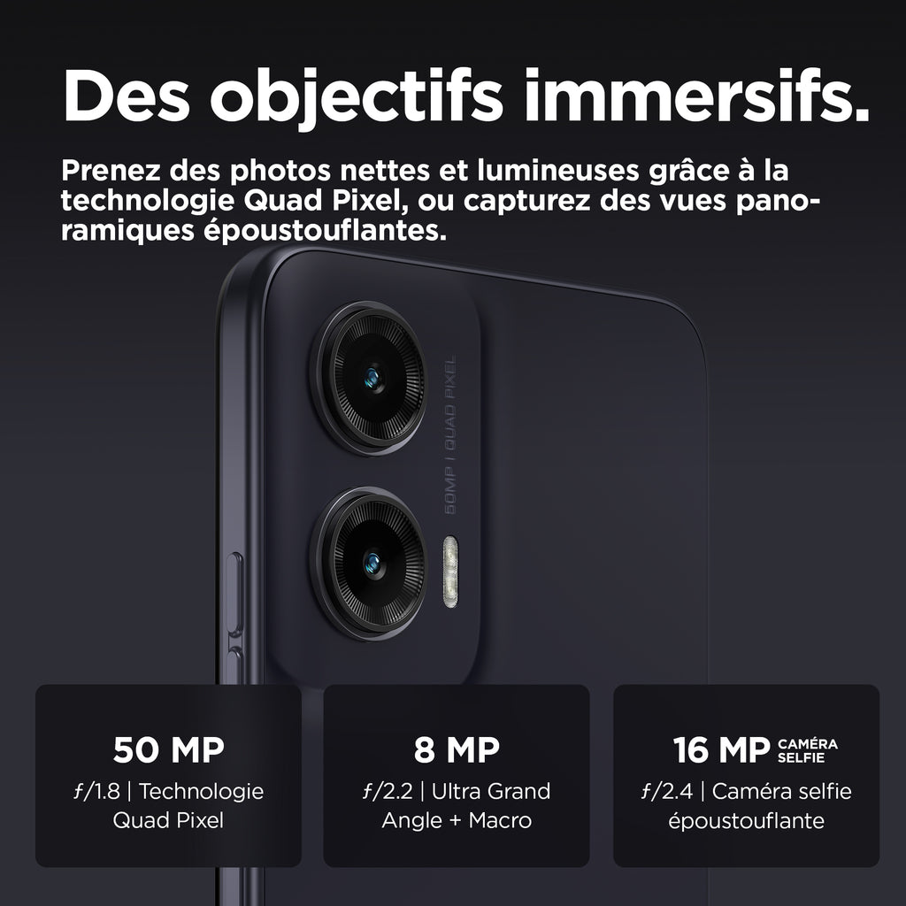 Motorola Moto G35 6.72 128GB Midnight Black - vue 6