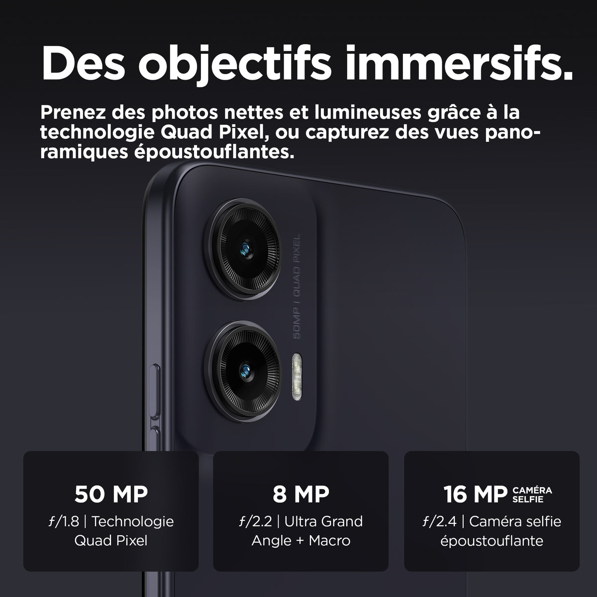 Motorola Moto G35 6.72 128GB Midnight Black - vue 6