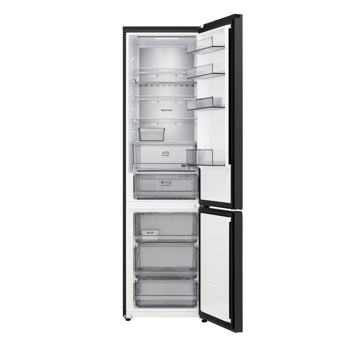 LG GBBS524CEV réfrigérateur-congélateur Pose libre 375 L Noir