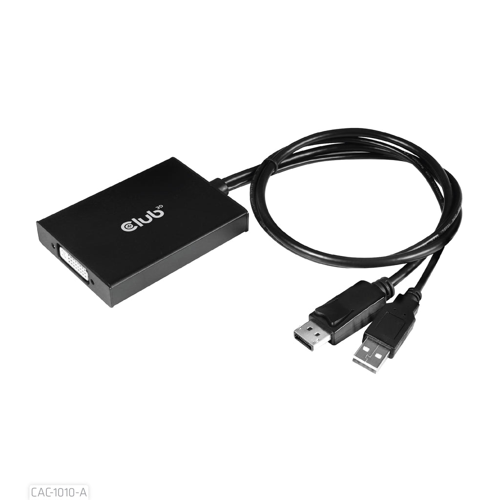 CLUB3D CAC-1010-A Câble Adaptateur DisplayPort vers DVI-D + USB, 0,6 m, Noir