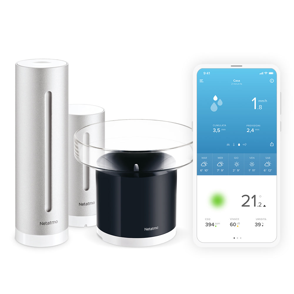 Netatmo NBU-NWS-NRG-EU Station Météo Numérique, Argent, Wifi