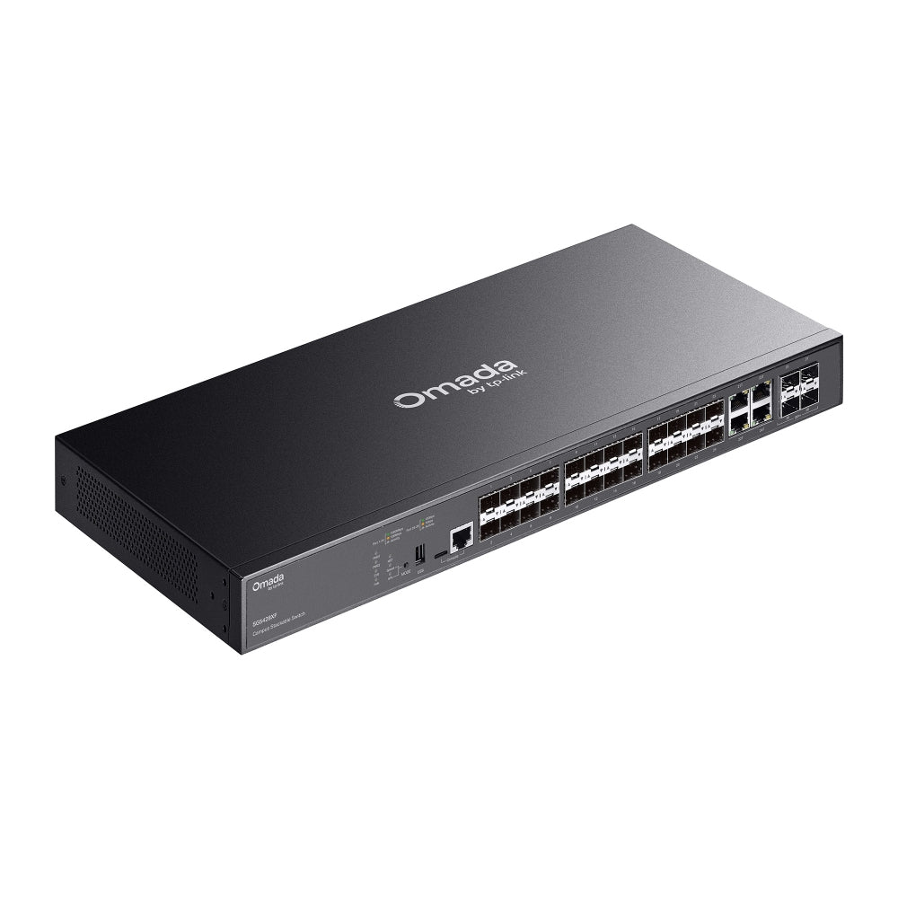 TP-Link SG5428XF Commutateur Réseau Géré L3, Noir