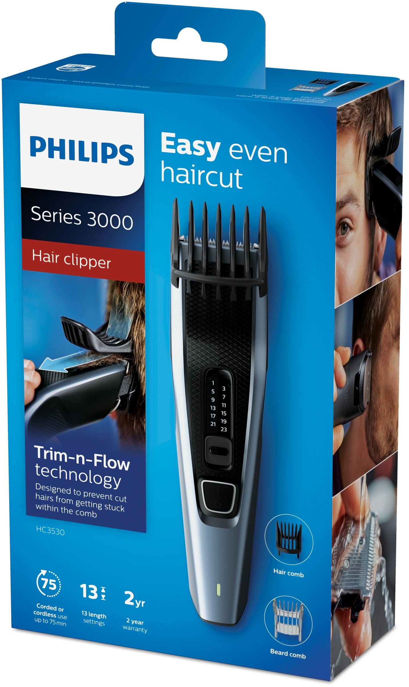Philips 3000 series Tondeuse à cheveux, lames en inox
