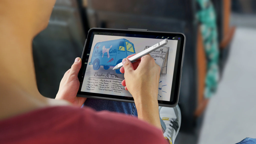 Logitech Crayon Stylet Numérique, Argent