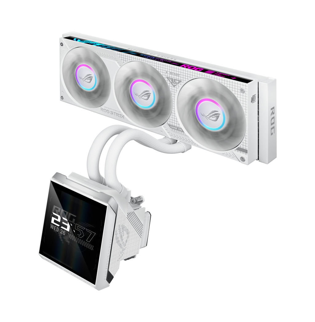 ASUS ROG STRIX SLC IV 360 ARGB LCD WHT Processeur Refroidisseur de liquide tout-en-un 12 cm Blanc 1 pièce(s)