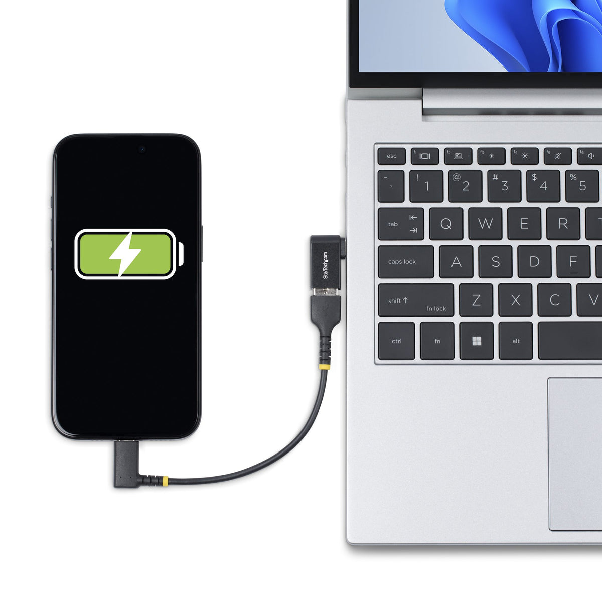 StarTech.com Adaptateur USB-C vers USB-A Coudé à Droite, USB 5Gbps, 3A, Boîtier Métallique
