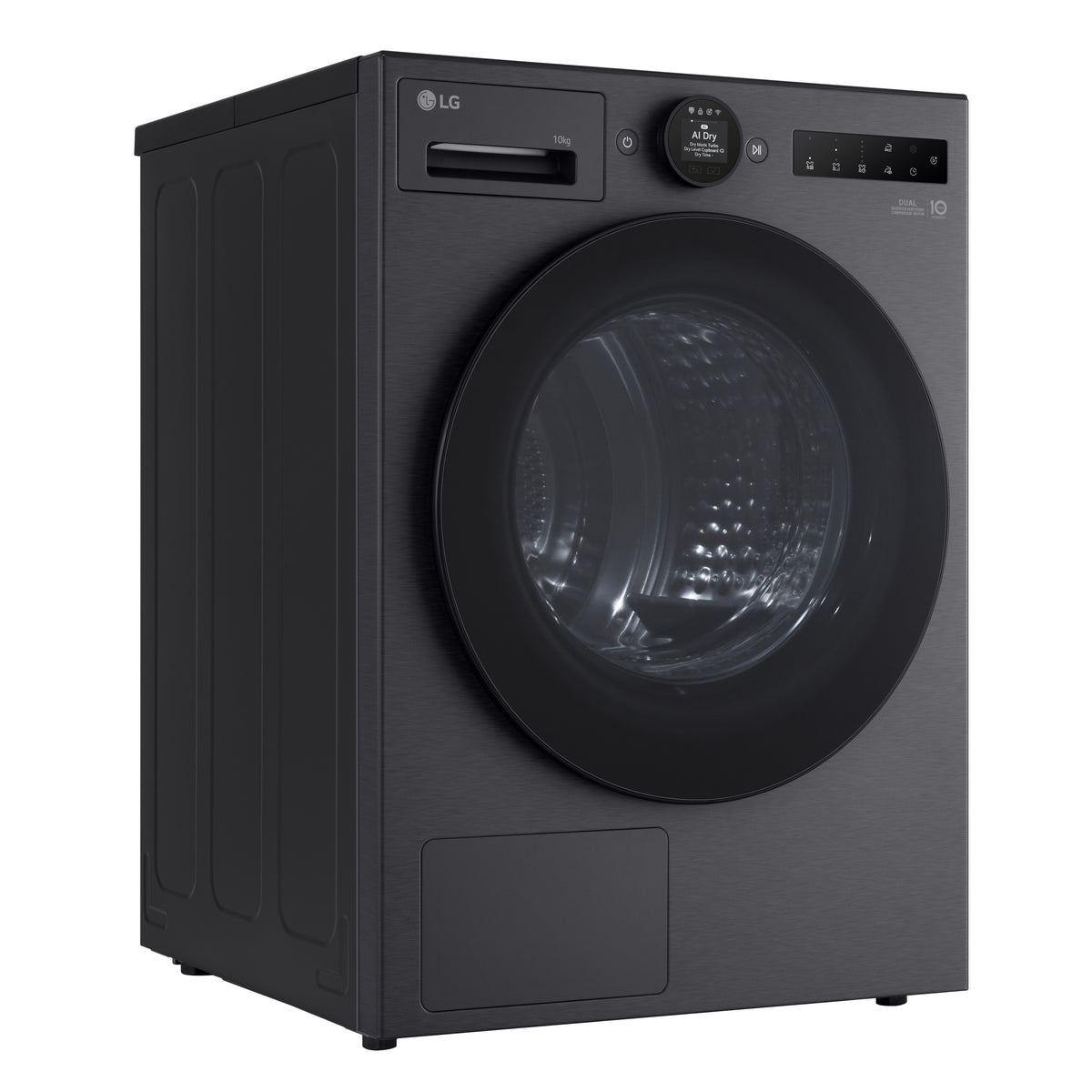 LG RHX7010TBB sèche-linge Pose libre Charge avant 10 kg Noir