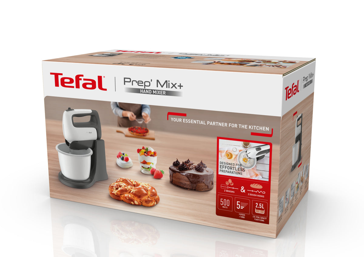 Tefal Prep'Mix+ HT4641 Robot mixer 500 W Gris, Blanc