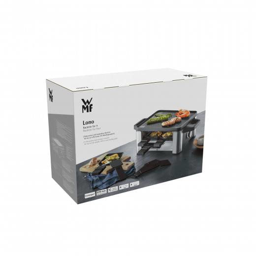 WMF 61.3024.5155 raclette 4 personne(s) Noir, Acier inoxydable