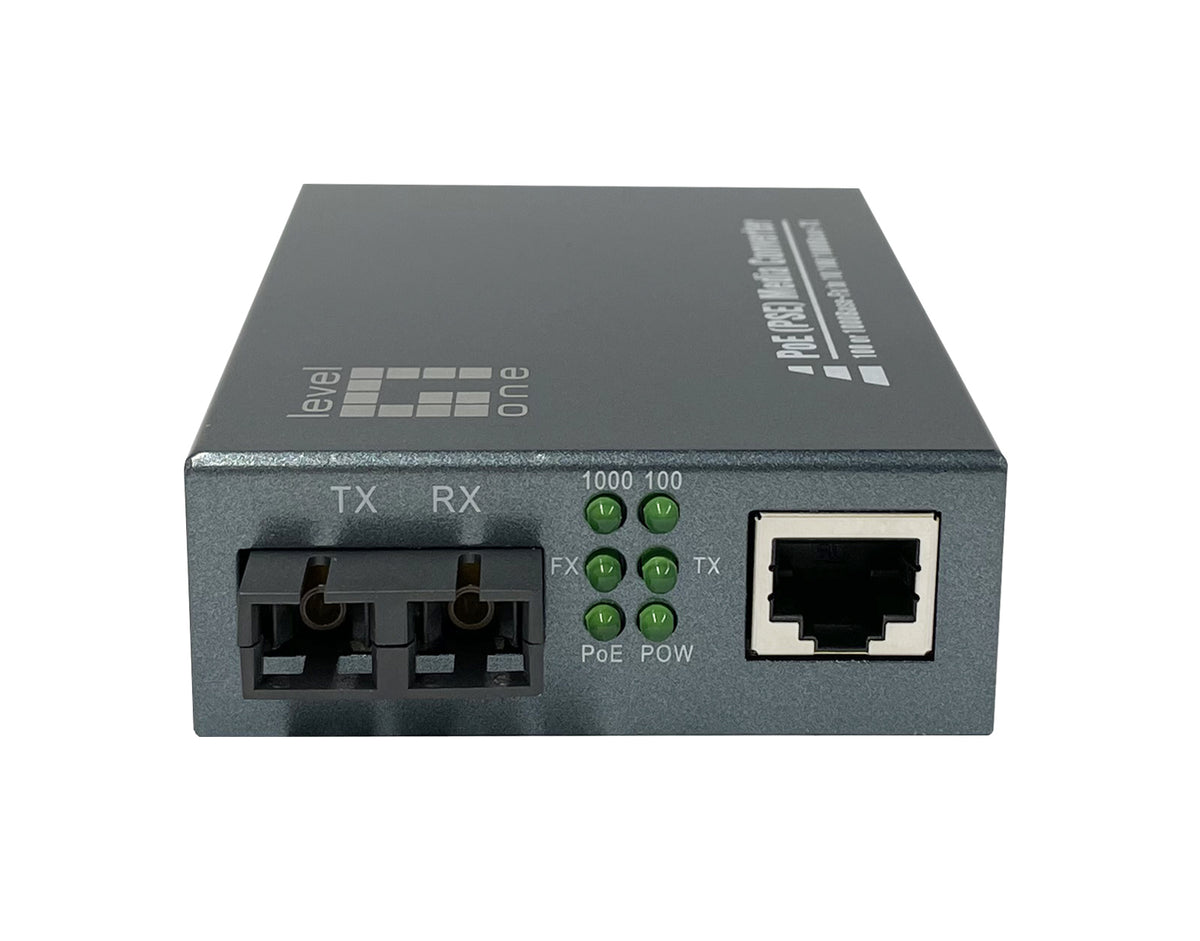 LevelOne GVT-2014 Convertisseur de Média Gigabit 1000 Mbit/s 1310 nm Monomode Gris