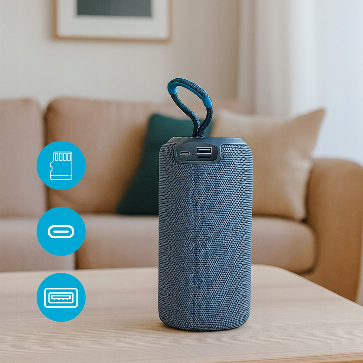 Enceinte Bluetooth portable sans fil avec radio FM, chaîne stéréo et lecteur MP3, 26 W, Zenwire BS-09