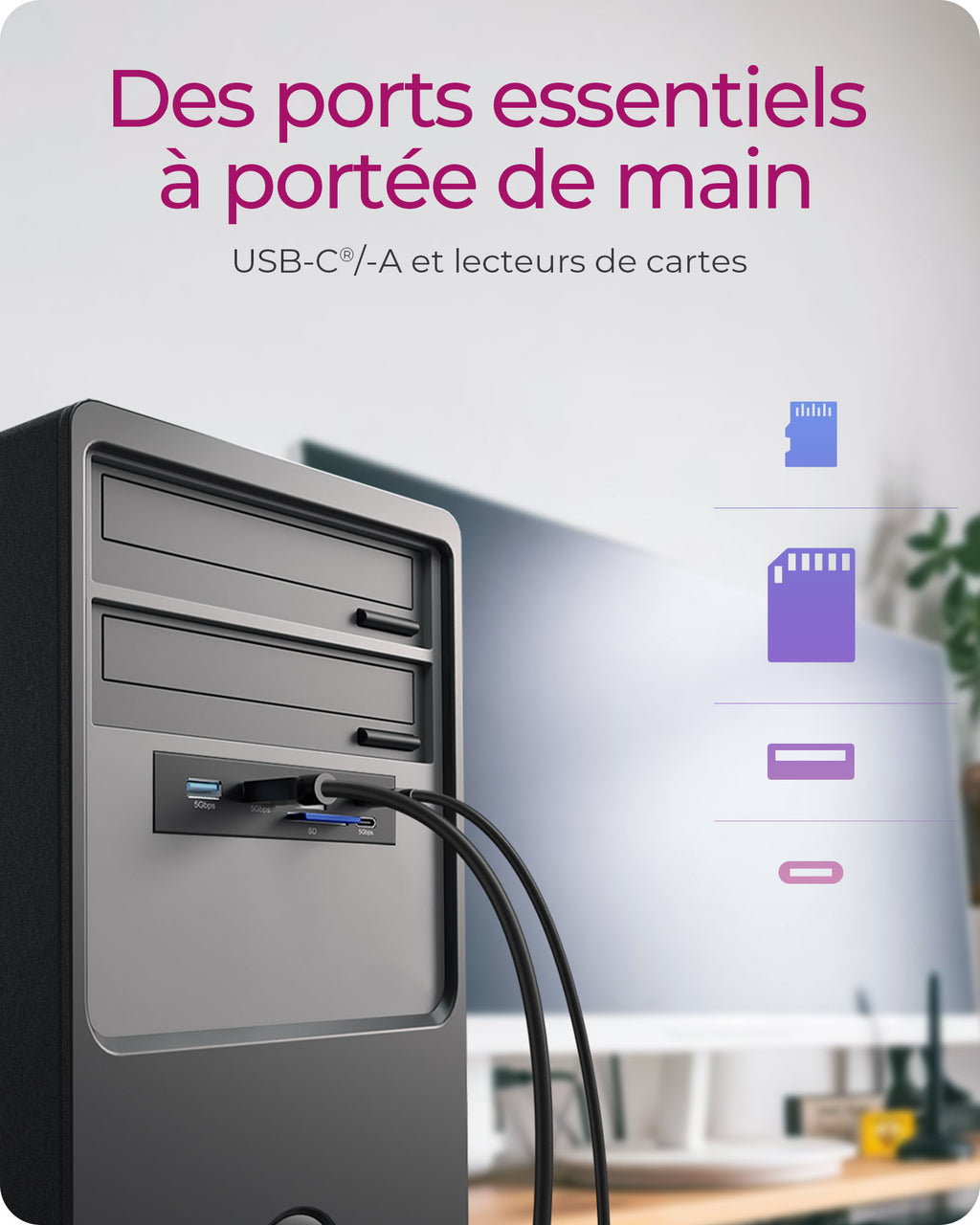 ICY BOX IB-HUB1419-i3 8,89 cm (3.5") Noir