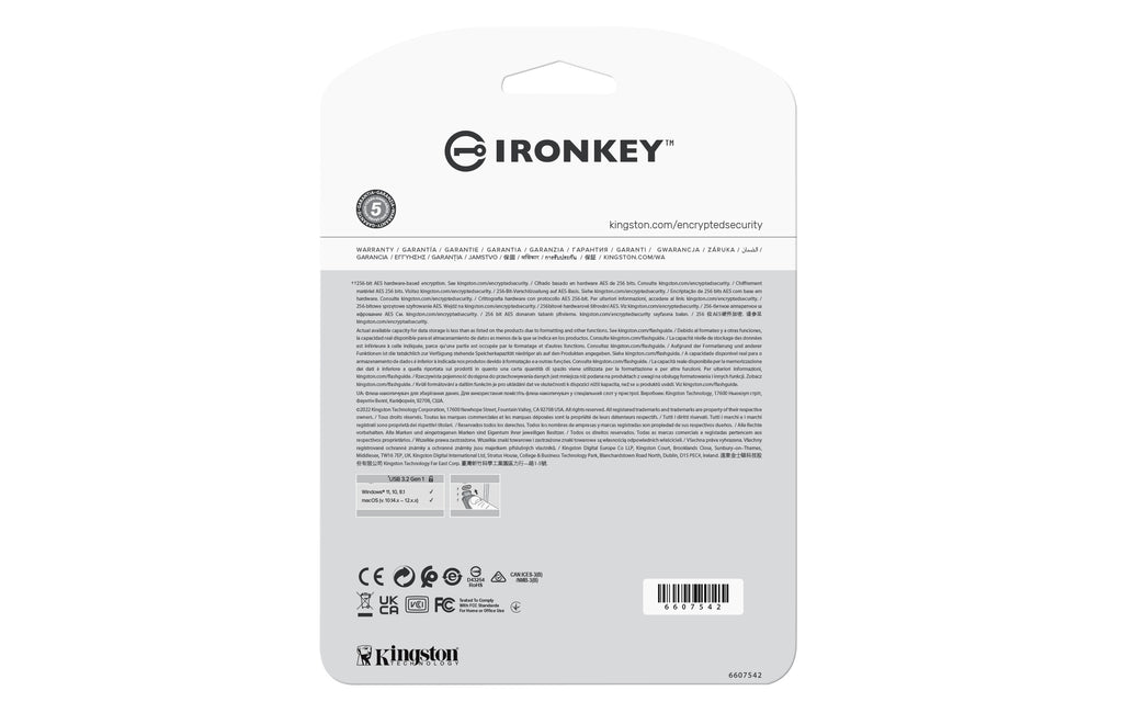 Kingston Technology IronKey 64Go Vault Privacy 50 chiffrée AES-256, FIPS 197
