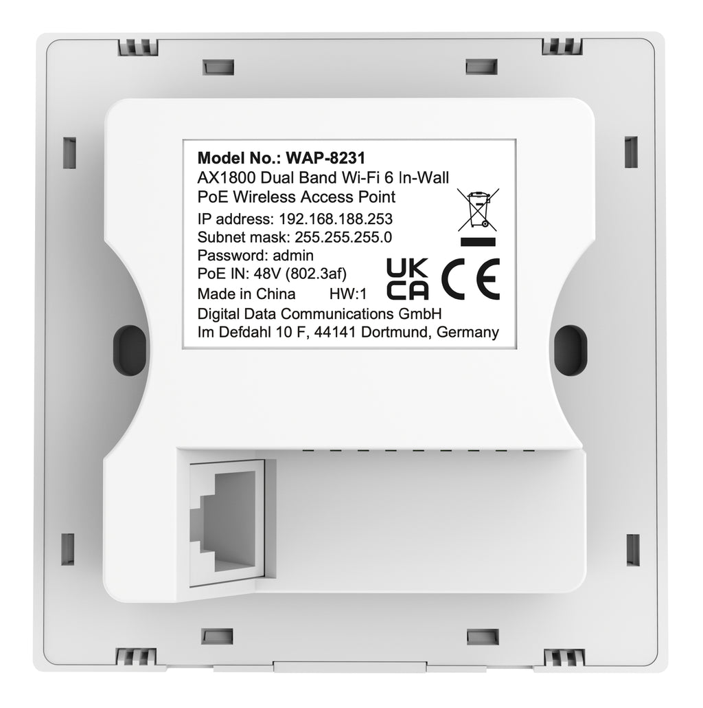 LevelOne WAP-8231 point d'accès réseaux locaux sans fil 1800 Mbit/s Blanc Connexion Ethernet, supportant l'alimentation via ce port (PoE)