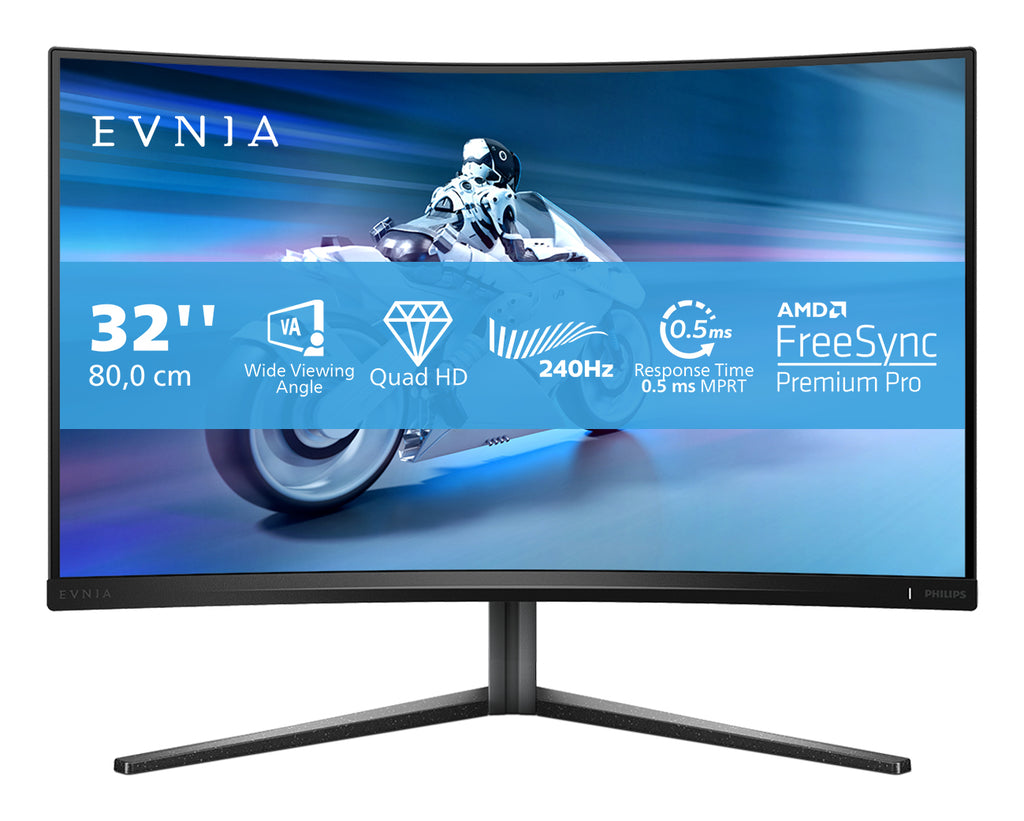 Philips Evnia 5000 32M2C5500W/00 écran plat de PC 80 cm (31.5") 2560 x 1440 pixels Quad HD LCD Noir