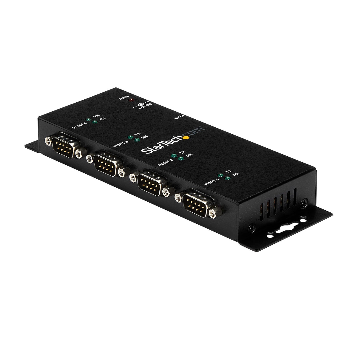 StarTech.com Hub Adaptateur USB vers Série DB9 RS232 4 Ports, Montage Rail DIN et Mural