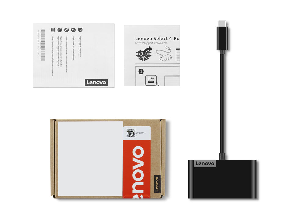 Lenovo GX91L84354 Hub USB 3.2 Gen 1 Type-C, 625 Mbit/s, Noir