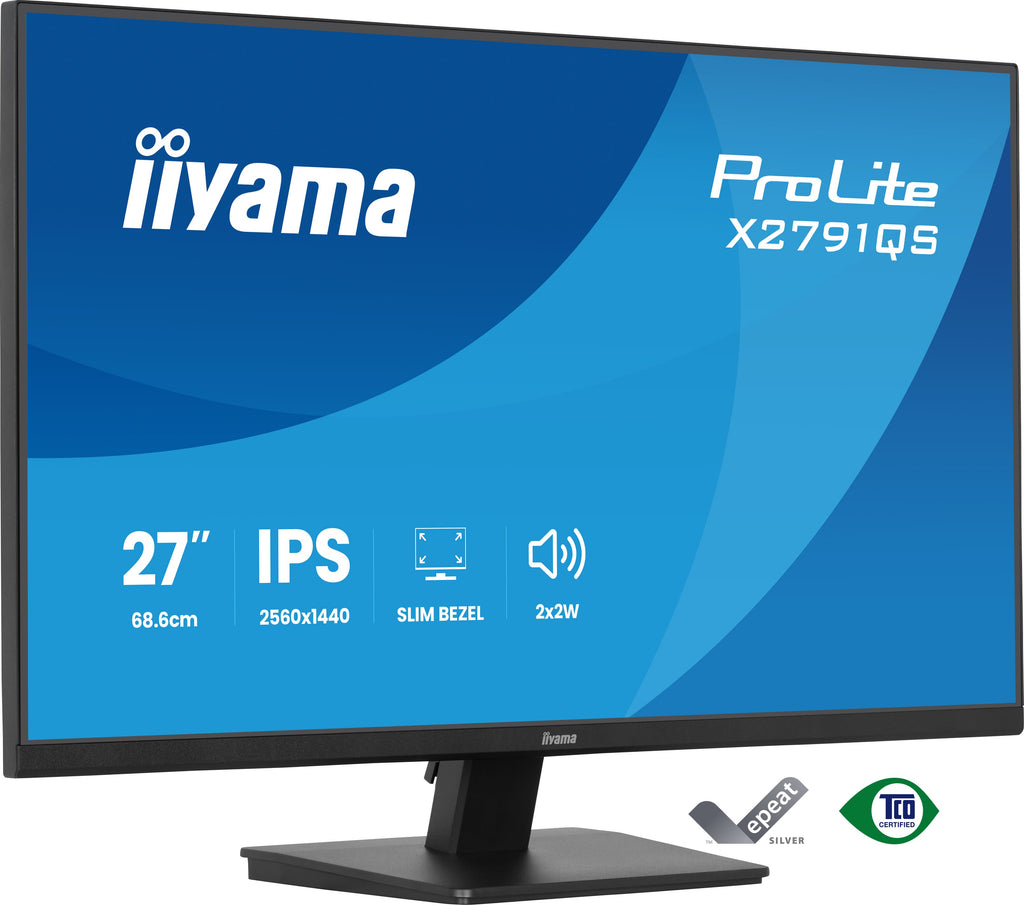 iiyama ProLite X2791QS-B1 écran plat de PC 68,6 cm (27") 2560 x 1440 pixels Quad HD LED Noir