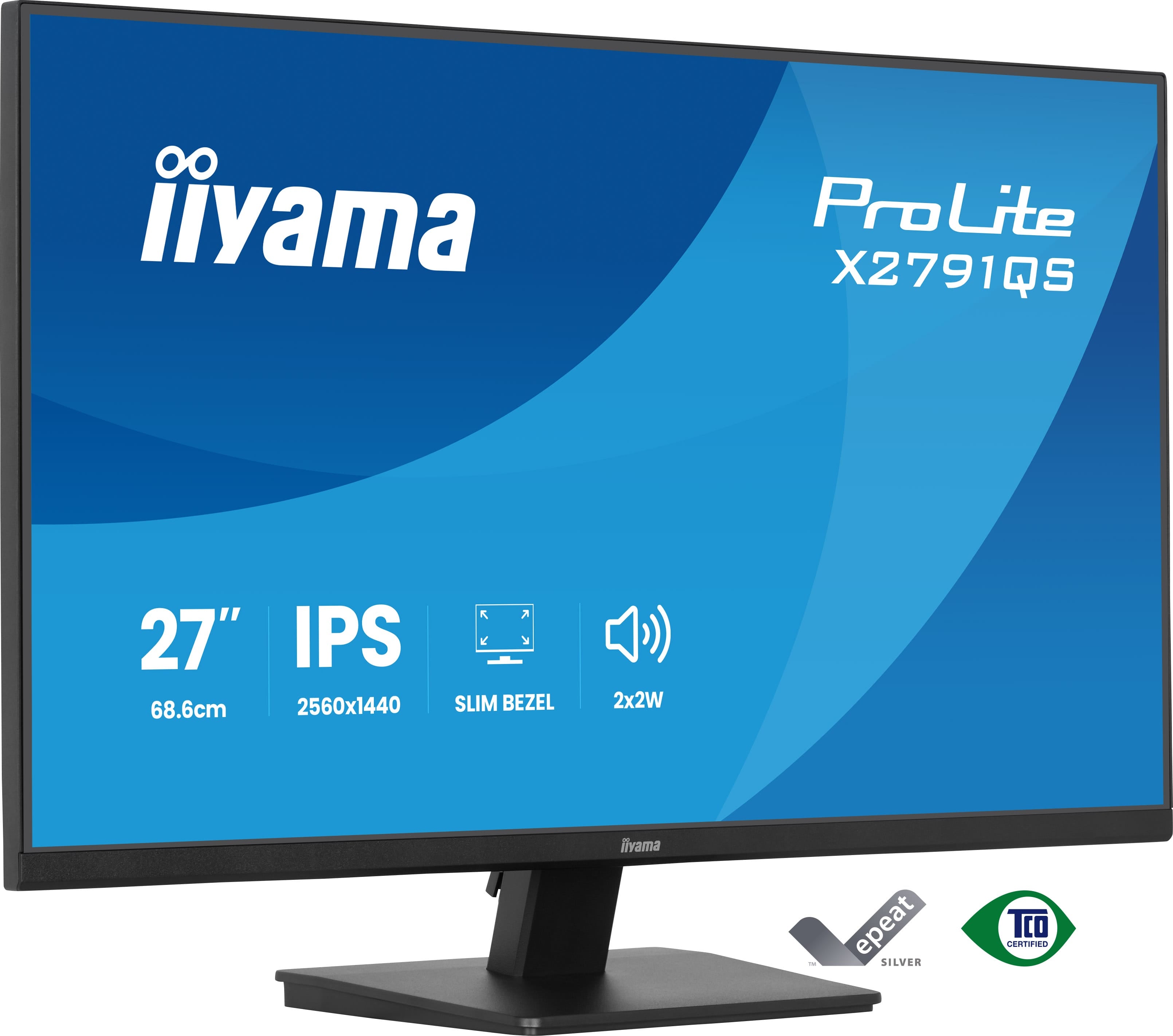 iiyama ProLite X2791QS-B1 écran plat de PC 68,6 cm (27") 2560 x 1440 pixels Quad HD LED Noir
