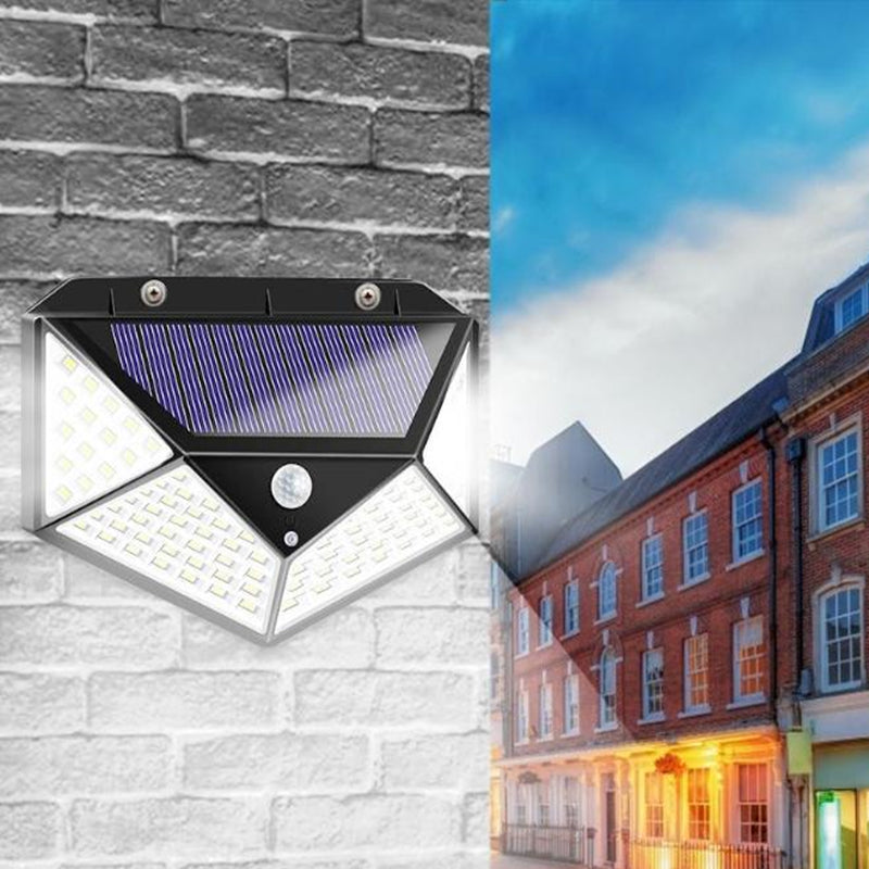 LAMPA SOLARNA Z CZUJNIKIEM RUCH I ZMIERZCHU 100LED