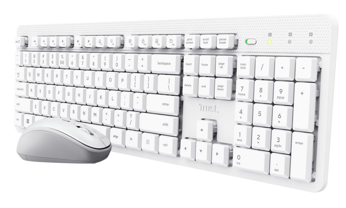 Trust Ody II clavier Souris incluse maison/bureau RF sans fil QWERTY Anglais américain Blanc