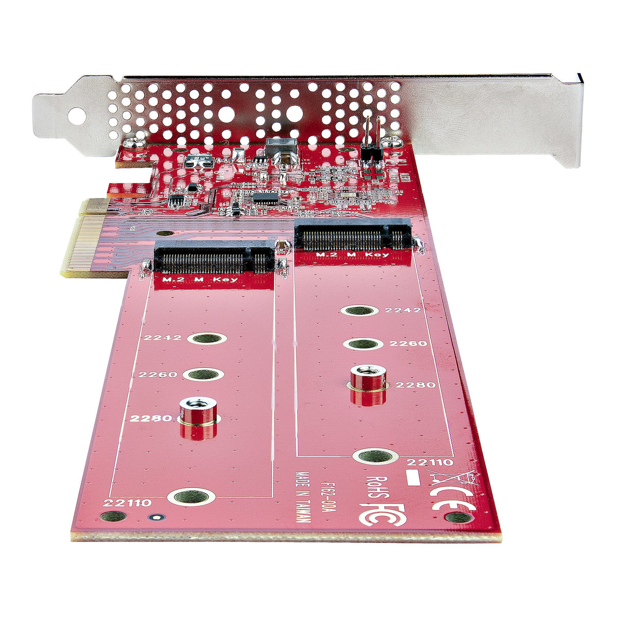StarTech.com Adaptateur PCIe M.2 vers Double NVMe ou AHCI SSD, PCI Express 4.0, 7,8 Gbps, Bifurcation Requise