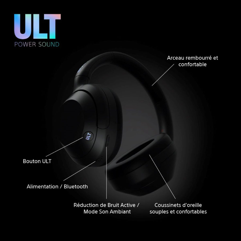 SONY Casque sans fil noir ULT WEAR