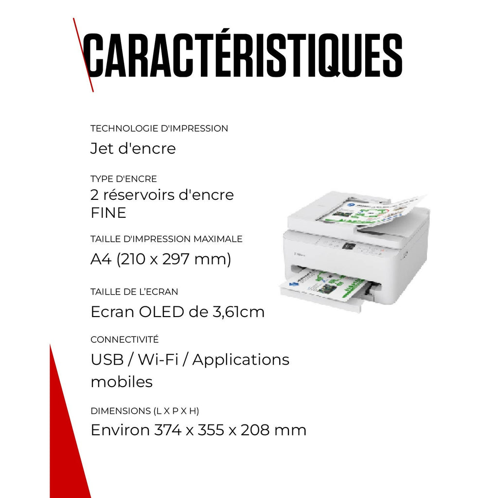 Canon Imprimante multifonctions jet d'encre Pixma TS7550i