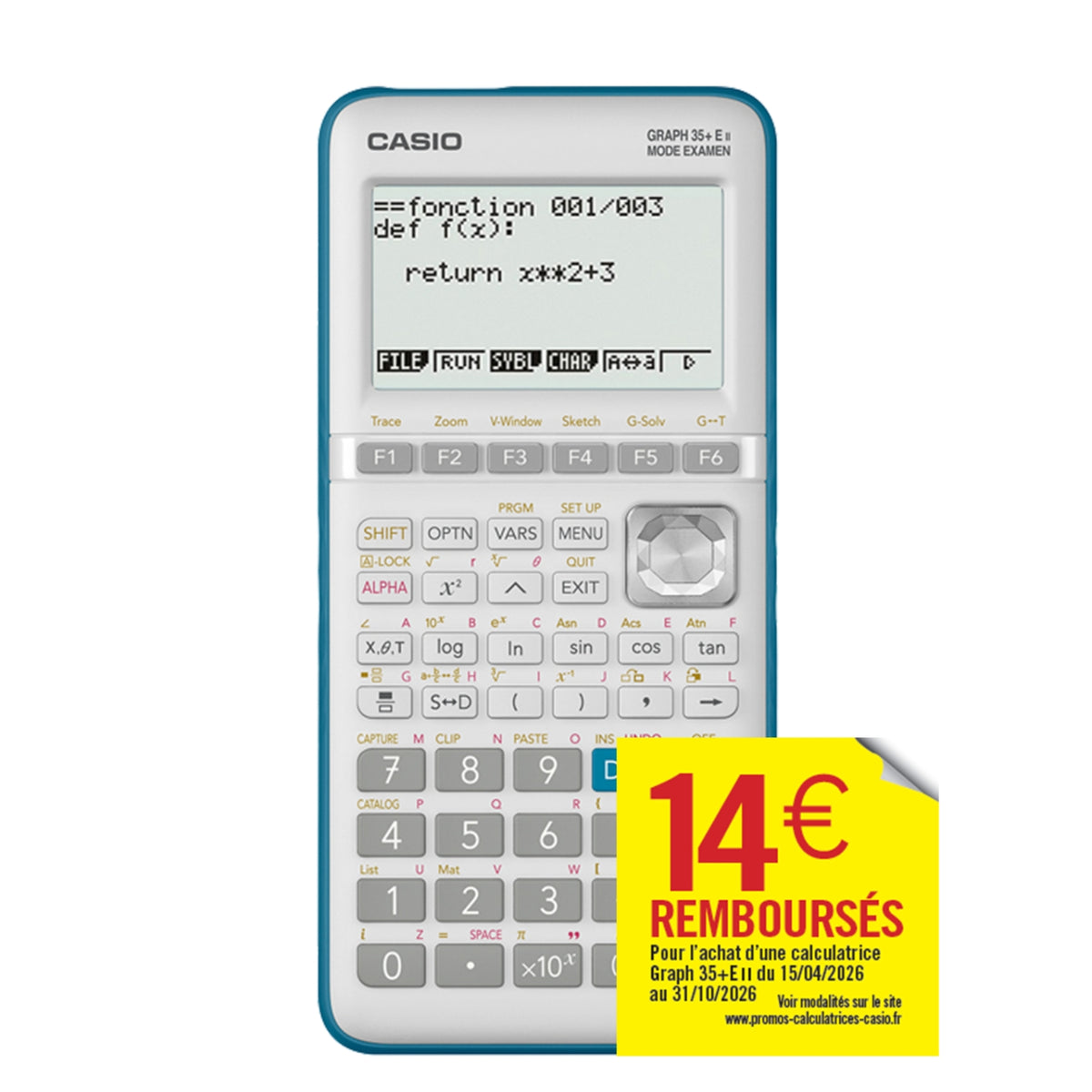 Casio Calculatrice graphique avec Python GRAPH 35+E II
