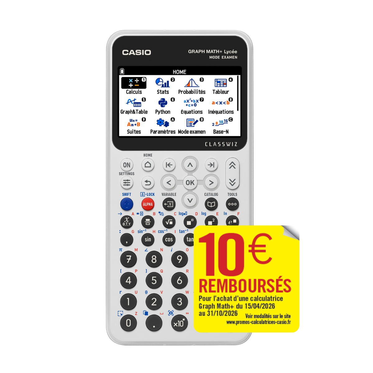 Casio Calculatrice graphique MATH+