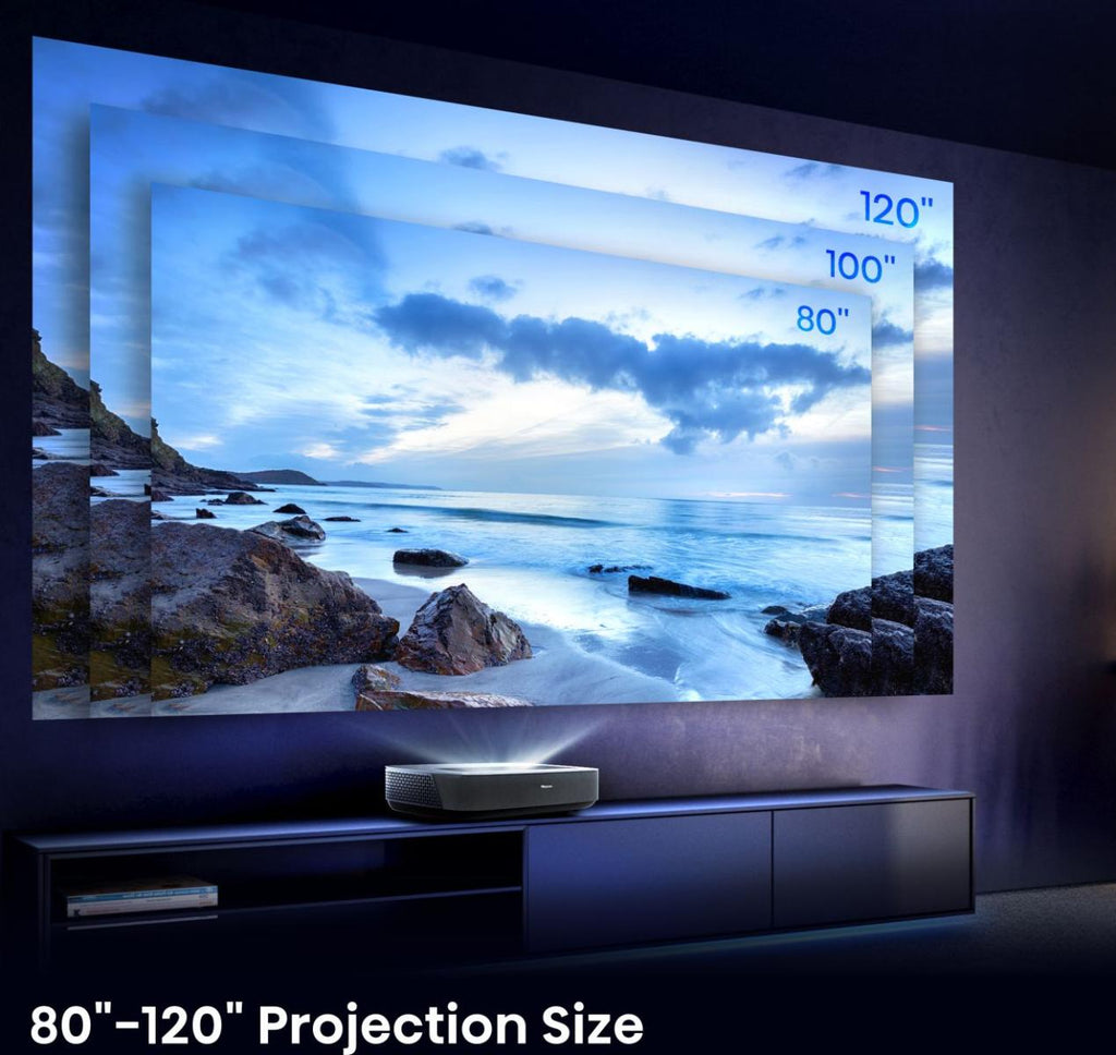 Hisense PL1SE projecteur TV Projecteur à focale ultra courte 2100 ANSI lumens UHD 4K (3840x2160) Noir, Gris foncé