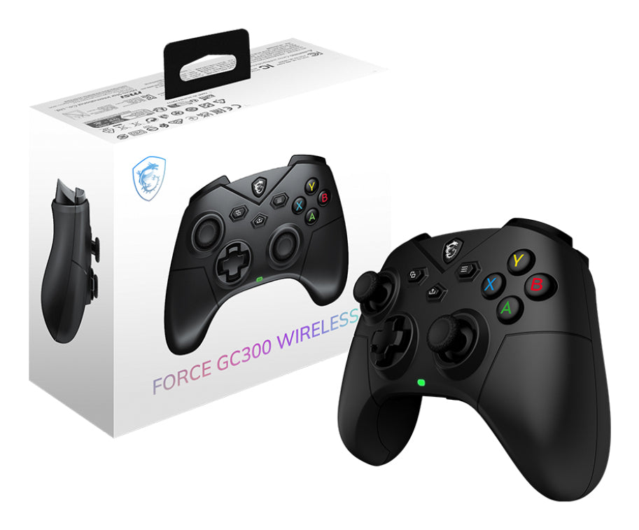 MSI FORCE GC300 WIRELESS Noir USB 2.0 Manette de jeu Analogique PC