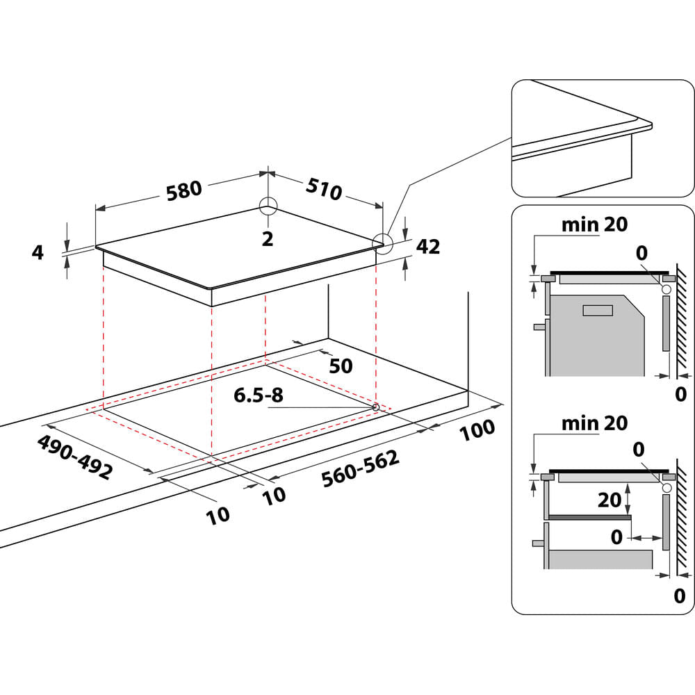 Whirlpool AKT 8130 BA Keramisk kogeplade Sort