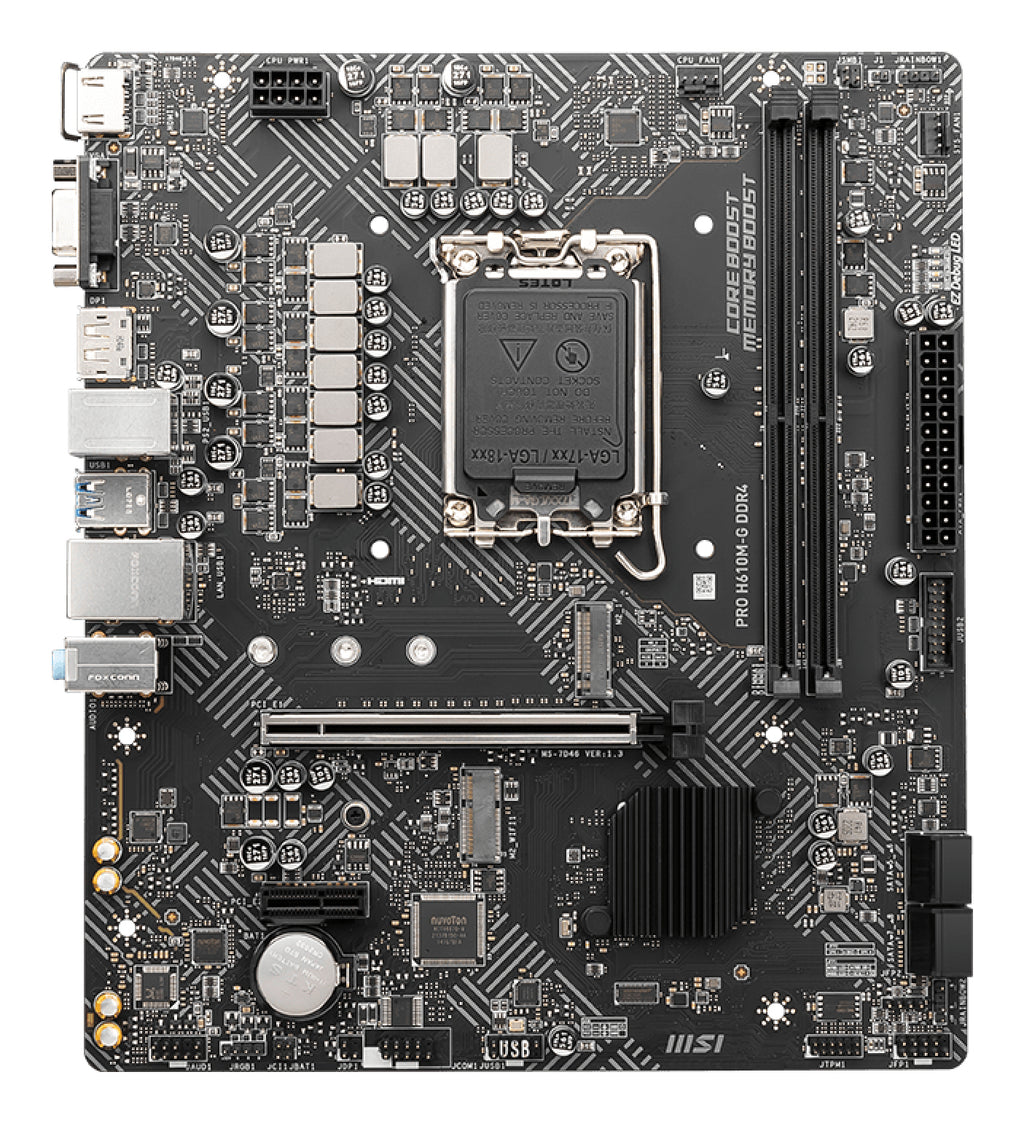 MSI PRO H610M-G DDR4 Carte Mère Intel H610 LGA 1700 Micro ATX