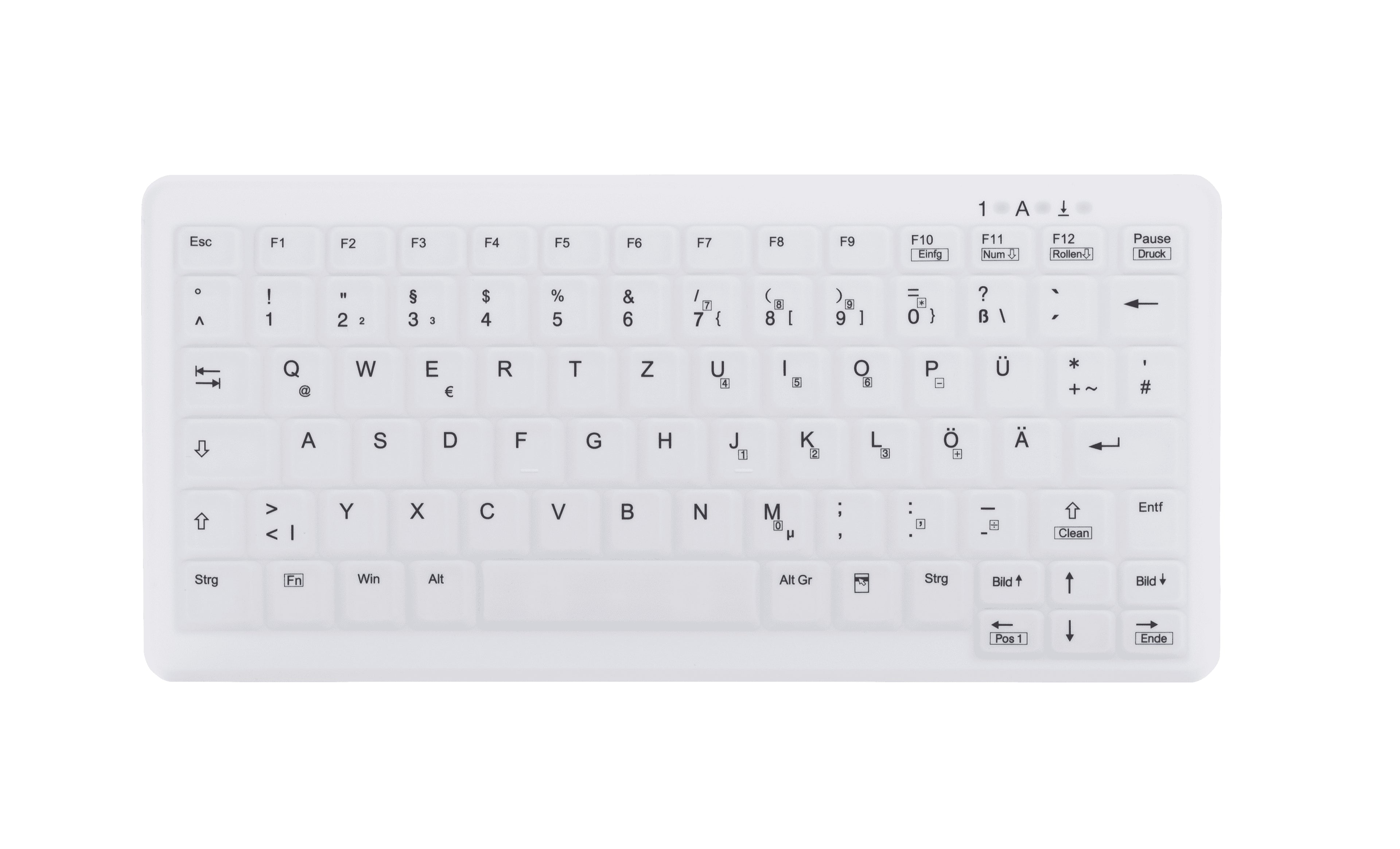 Contour Design Active Key AK-C4110 clavier Médical USB QWERTZ Allemand Blanc