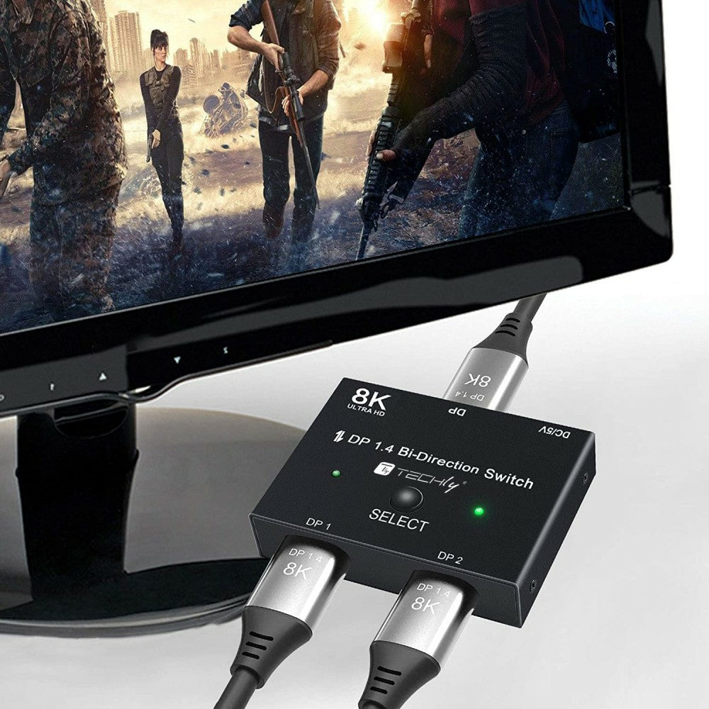 Commutateur Vidéo DisplayPort IDATA-DP-2DP-8KT 8K Ultra HD