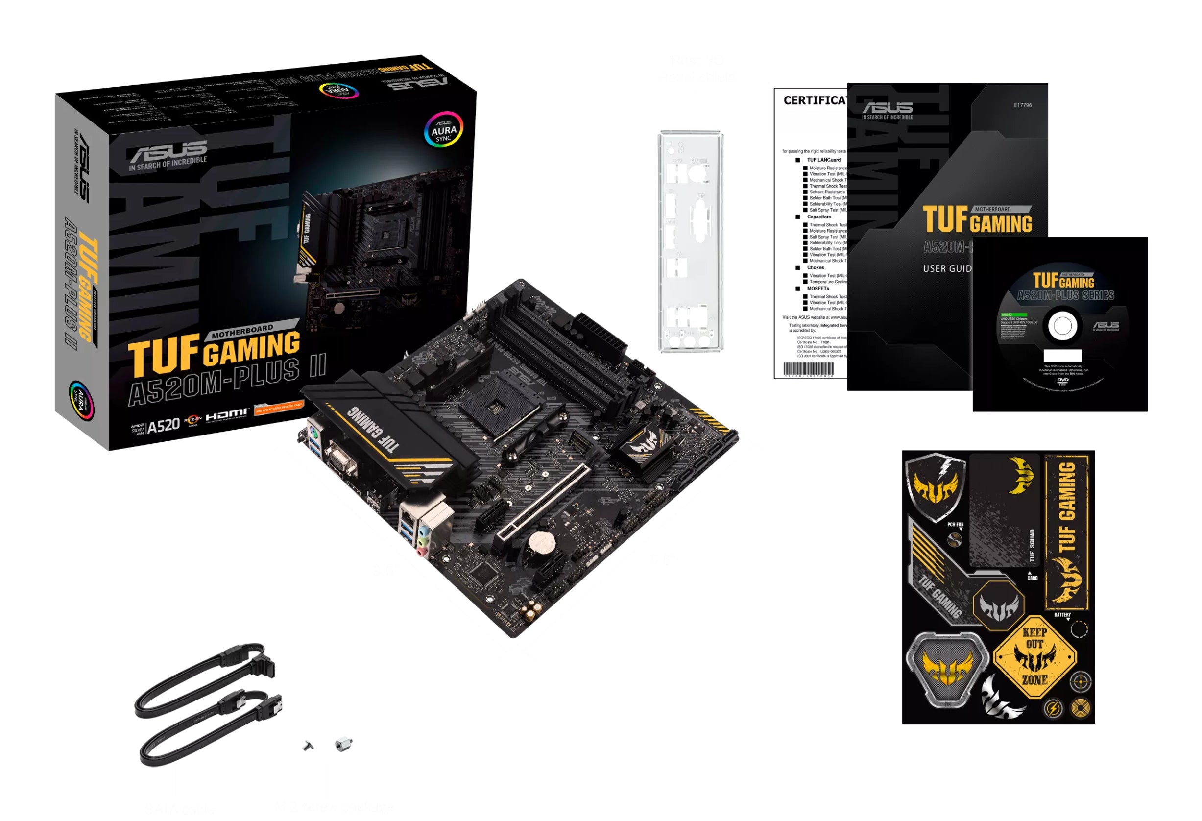ASUS TUF GAMING A520M-PLUS II AMD A520 Emplacement AM4 micro ATX
