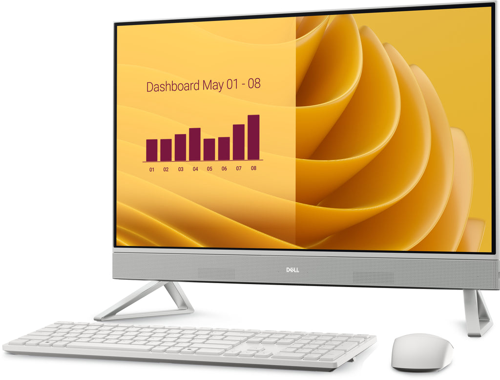DELL DELL EC27250 Intel® Core™ i5 i5-1334U 68,6 cm (27") 1920 x 1080 pixels PC All-in-One 16 Go DDR5-SDRAM 512 Go SSD Windows 11 Pro Wi-Fi 6E (802.11ax) Perle, Blanc