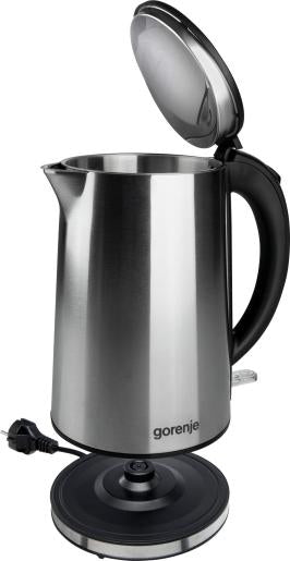 Gorenje K15DWS bouilloire 1,5 L 2200 W Noir, Acier inoxydable