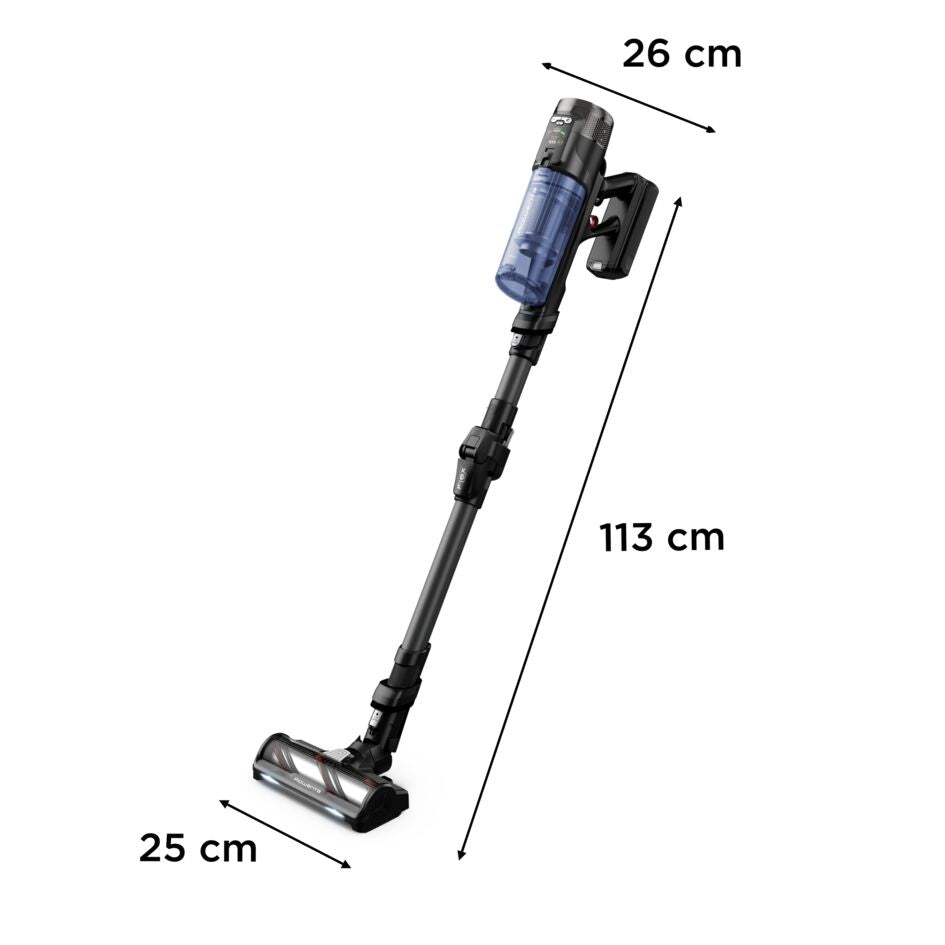 Rowenta RH9LC1 Aspirateur-balai 2 en 1 Batterie Sec&humide Sans sac Bleu, Gris