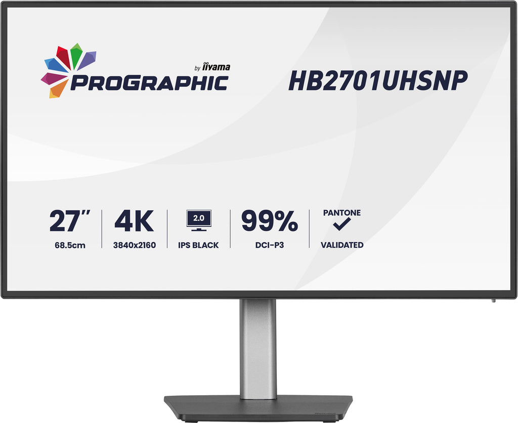 iiyama PROGRAPHIC HB2701UHSNP-B1 écran plat de PC 68,6 cm (27") 3840 x 2160 pixels 4K Ultra HD LCD Noir