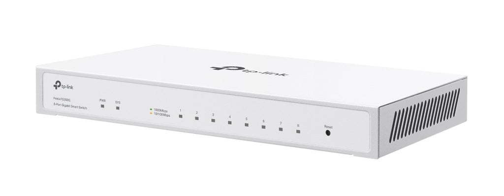 TP-Link Festa FS308G Switch Gigabit Ethernet Géré L2/L2+ PoE, 8 Ports RJ-45, Blanc