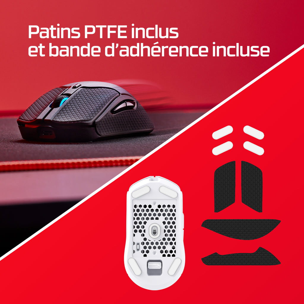 HyperX Pulsefire Haste 2 - Souris sans fil gaming (blanc)