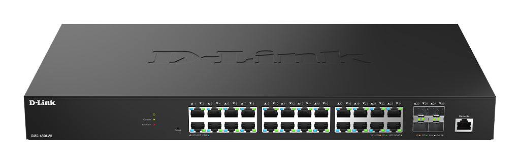 D-Link DMS-1250-28/E commutateur réseau Géré L2 2.5G Ethernet (100/1000/2500) Noir