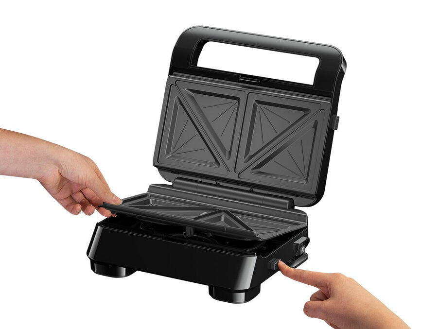 Braun SnackMaker 5 SM5005 Gaufrier et Appareil à Croque-Monsieur, 800 W, Argent