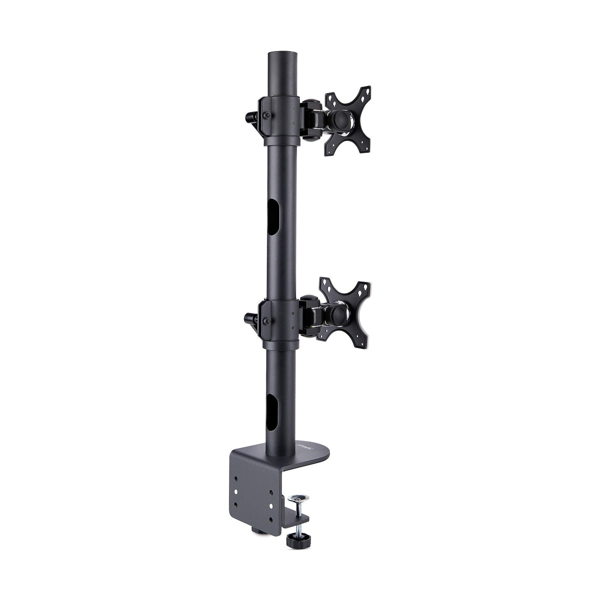 StarTech.com Support de Bureau pour 2 Moniteurs Empilés Verticalement jusqu'à 49", Capacité 32kg, Pince en C, VESA