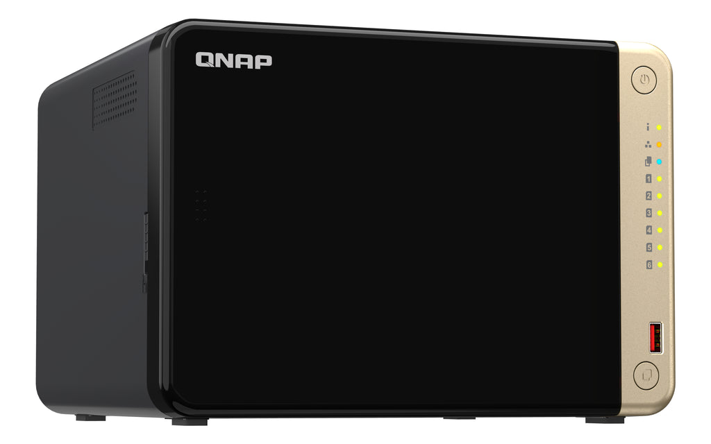 QNAP TS-664 NAS Tower Intel® Celeron® N5095 8 Go DDR4 0 To QNAP QTS Noir, Bronze